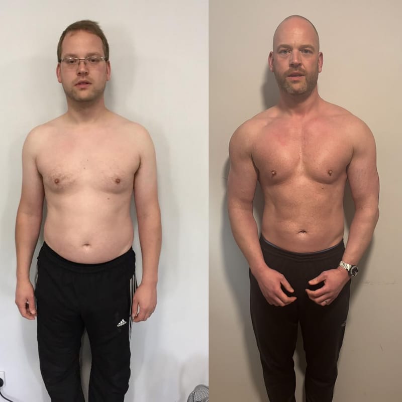 Client transformation 73 - before and after personal training results, Liverpool