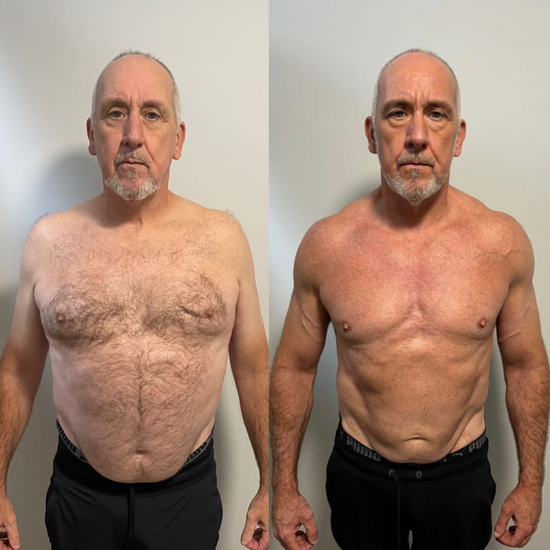 Client transformation 74 - before and after personal training results, Liverpool
